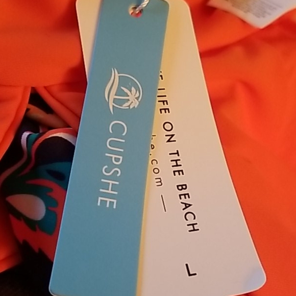 Navy and Orange Floral V Beck Halter - Picture 5 of 5